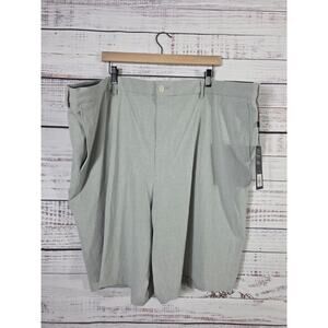 Walter Hagan Big and Tall Men's 50 Gray 11 Majors Textured Grid Golf Shorts